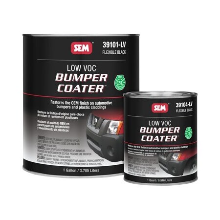 Sem Paints Bumper Coater, Low VOC Flexible Black 39101-LV